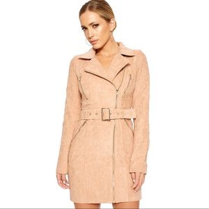 NakedWardrobe Suede dress in dusty rose color!!